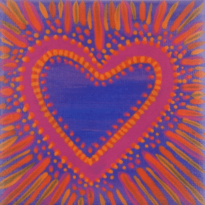 Love Blue- Little Squares- Artwork by JK.
